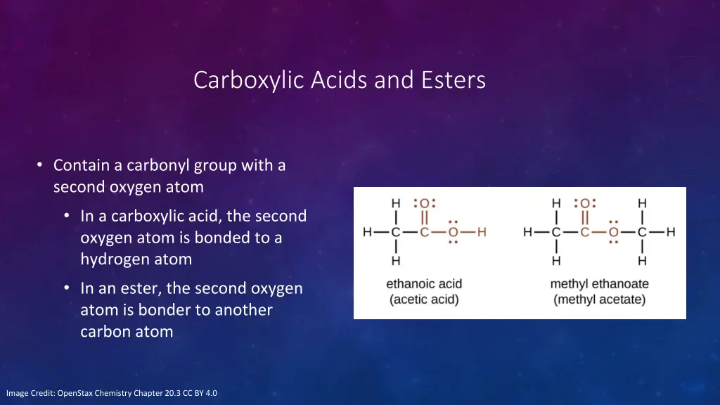 carboxylic acids and esters