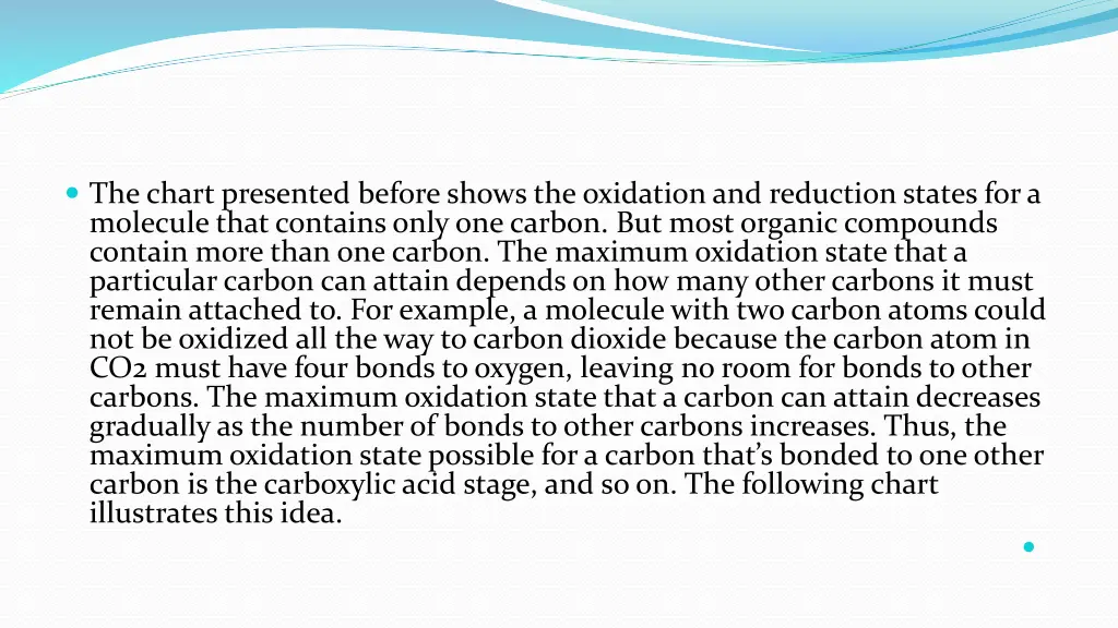 the chart presented before shows the oxidation