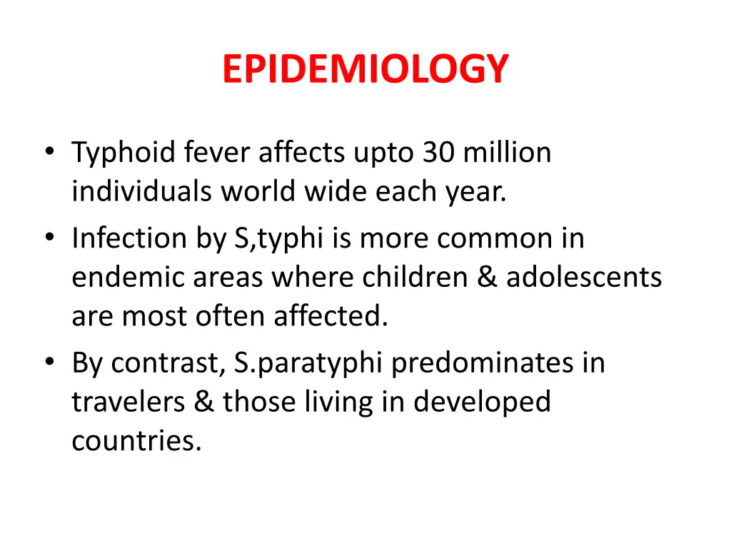 epidemiology