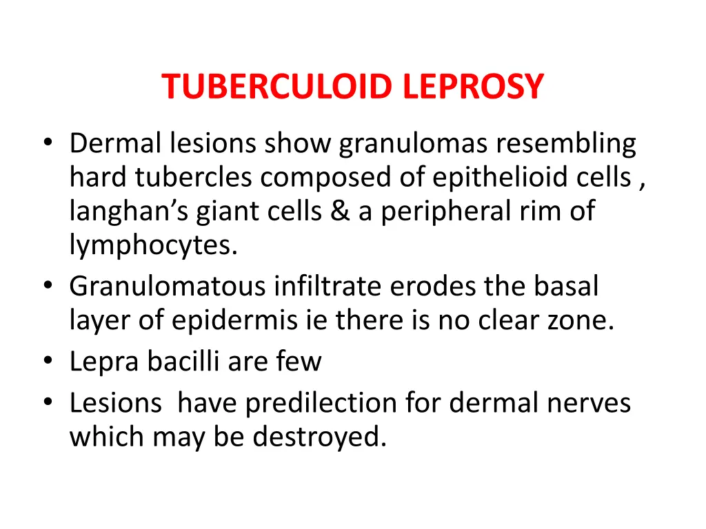 tuberculoid leprosy