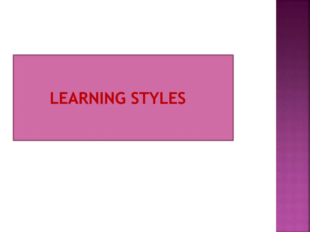 learning styles