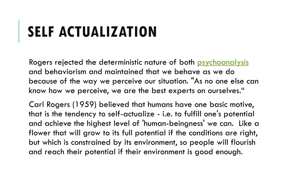 self actualization