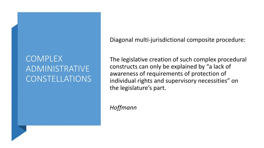diagonal multi jurisdictional composite procedure