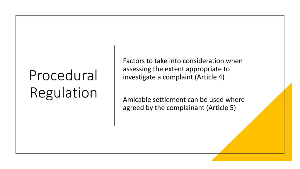 factors to take into consideration when assessing