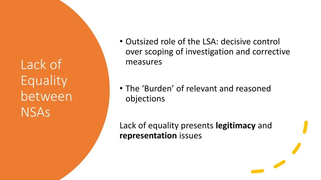 outsized role of the lsa decisive control over
