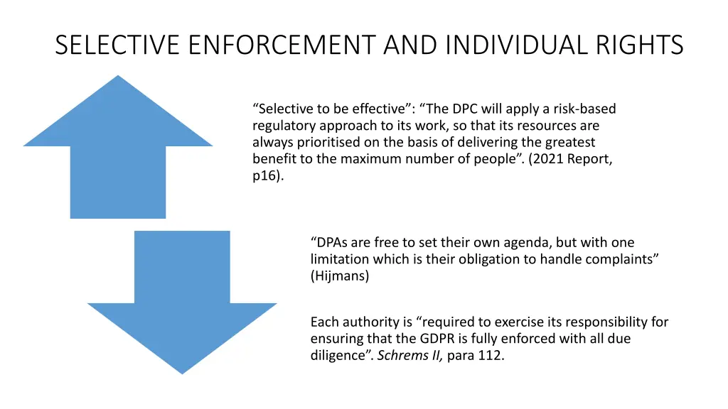 selective enforcement and individual rights