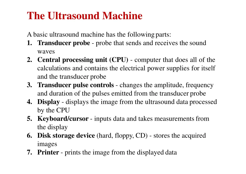 the ultrasound machine