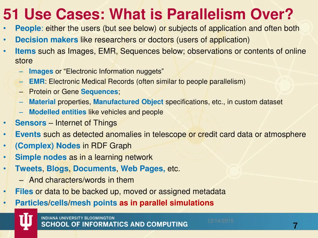 51 use cases what is parallelism over people