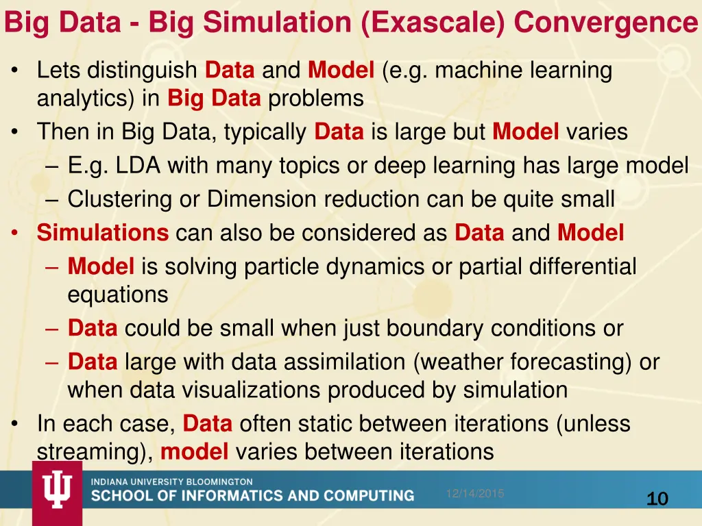 big data big simulation exascale convergence