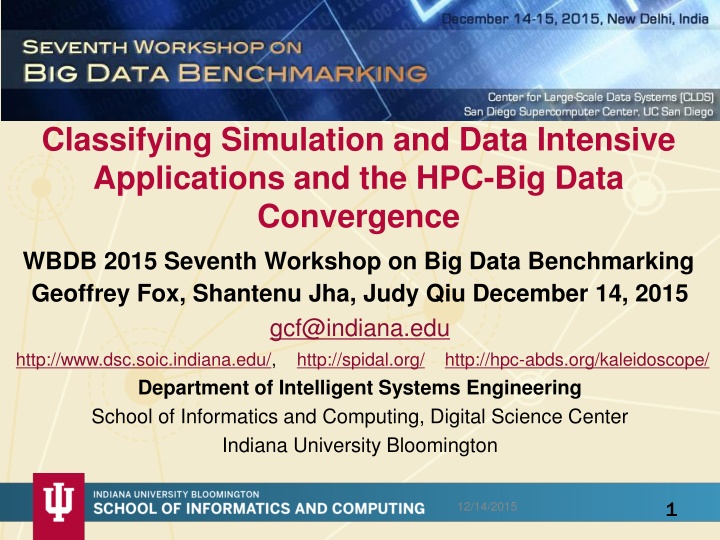 classifying simulation and data intensive