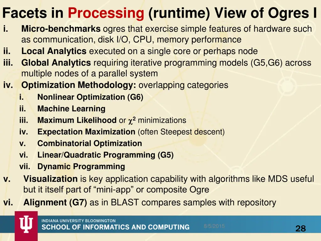 facets in processing runtime view of ogres