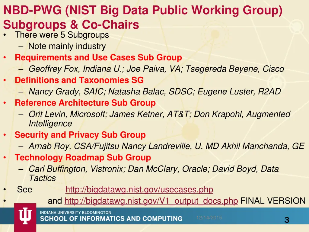 nbd pwg nist big data public working group