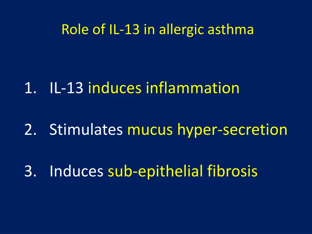 role of il 13 in allergic asthma