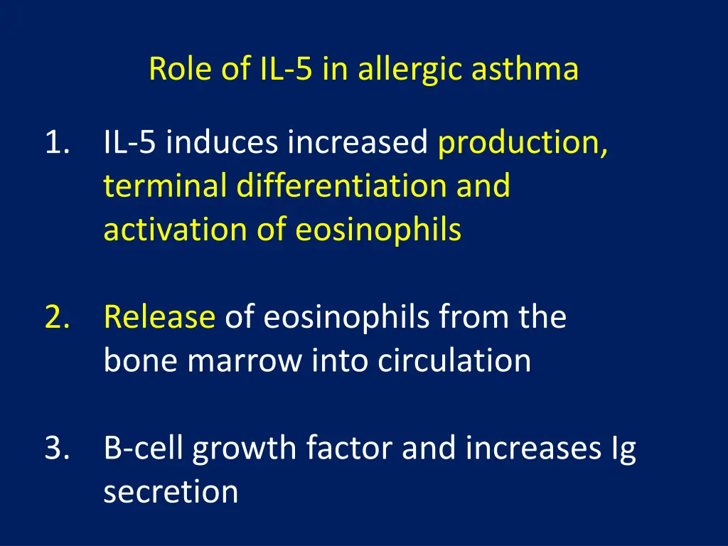 role of il 5 in allergic asthma