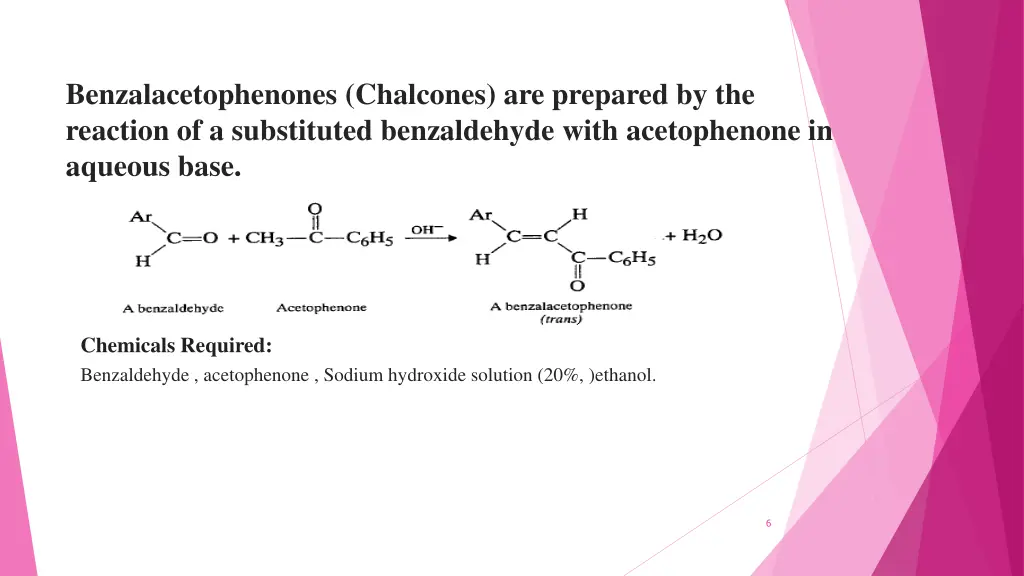 benzalacetophenones chalcones are prepared