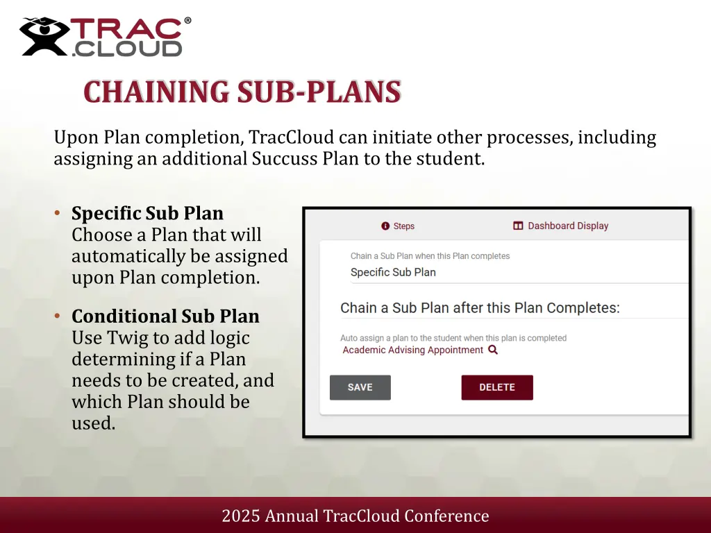 chaining sub plans