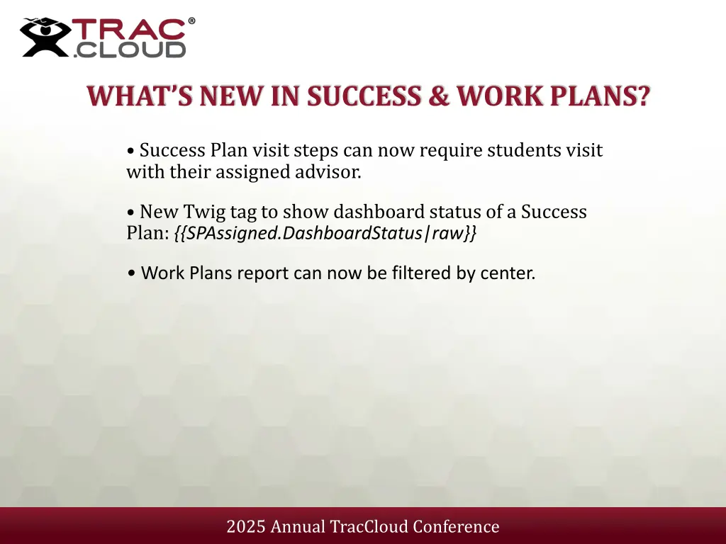 what s new in success work plans