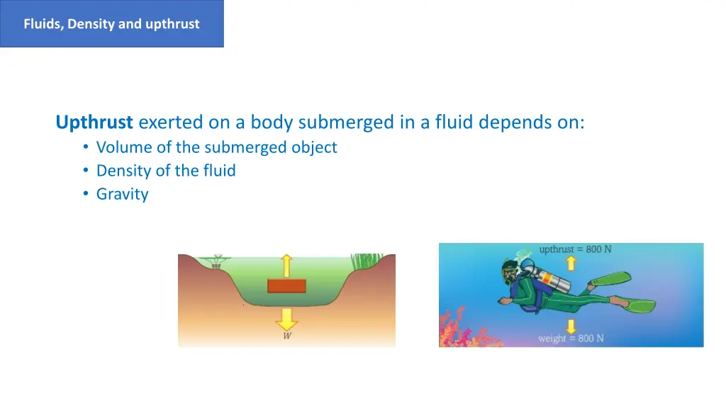 fluids density and upthrust 10