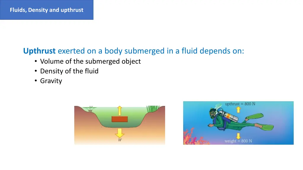 fluids density and upthrust 8