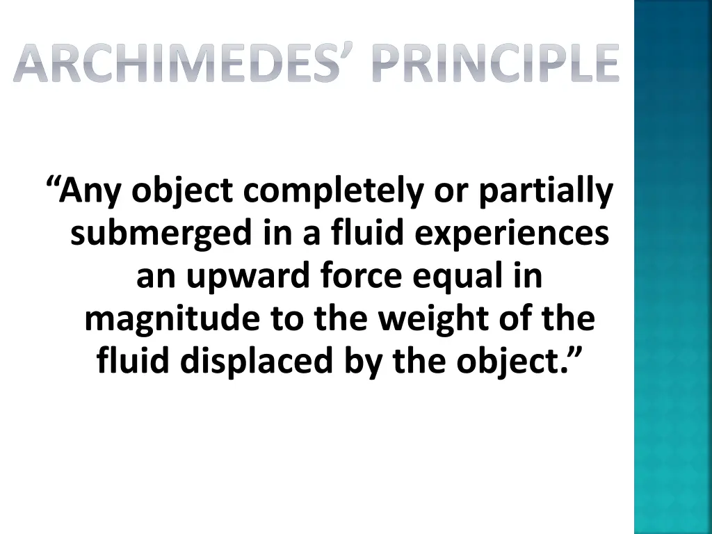 archimedes principle 1