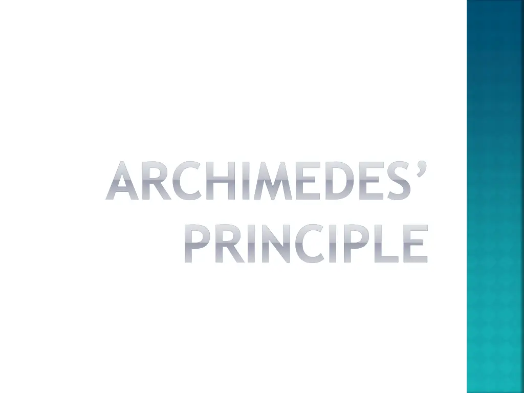 archimedes principle