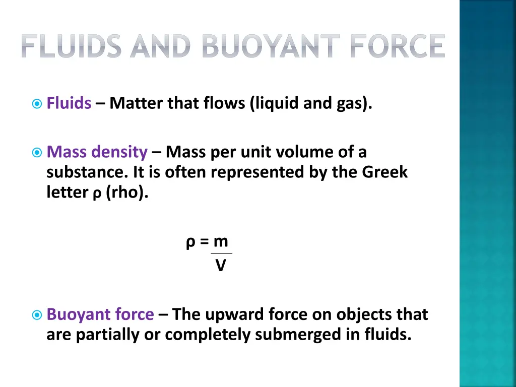 fluids and buoyant force