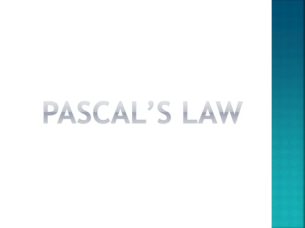 pascal s law