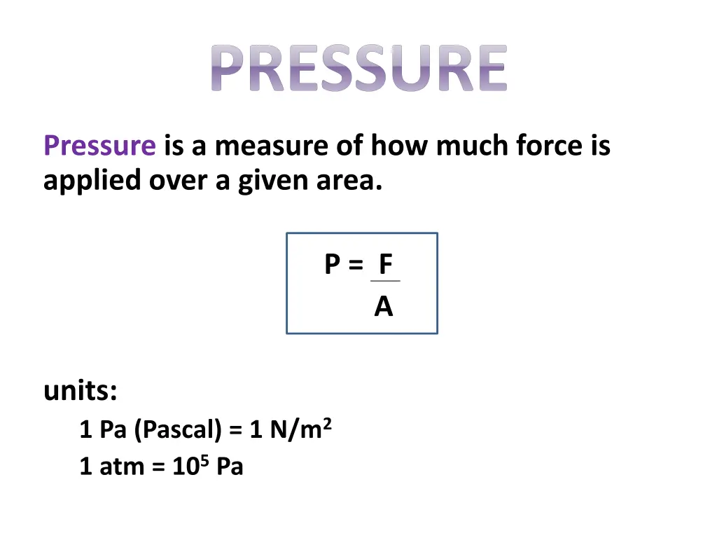 pressure