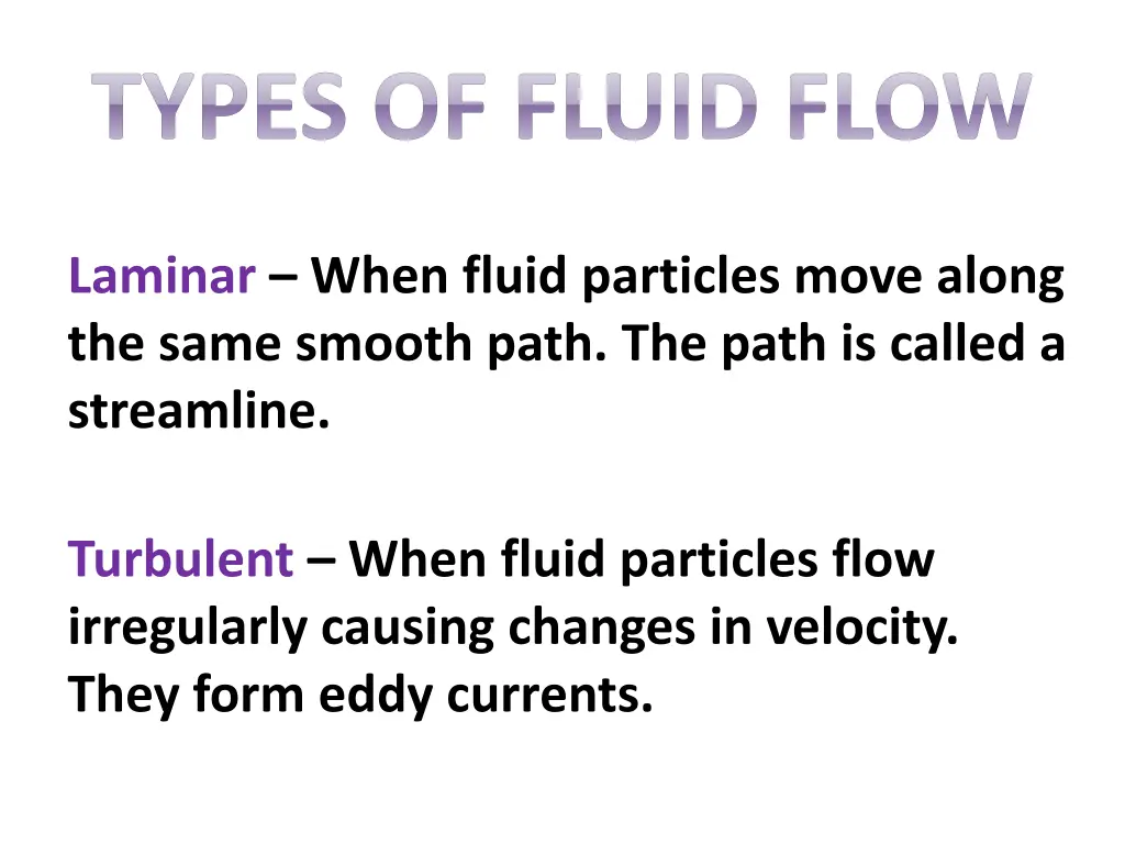 types of fluid flow
