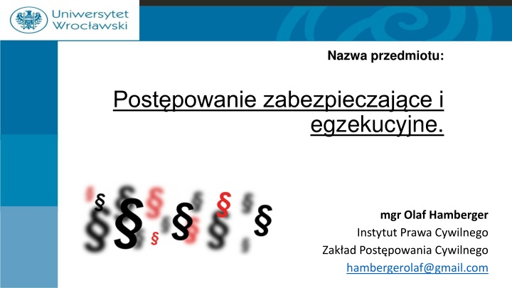nazwa przedmiotu
