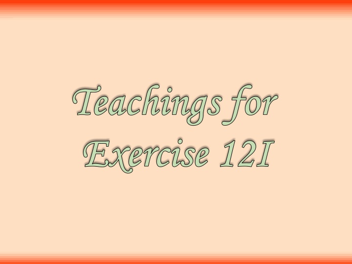 teachings for teachings for exercise 12i exercise