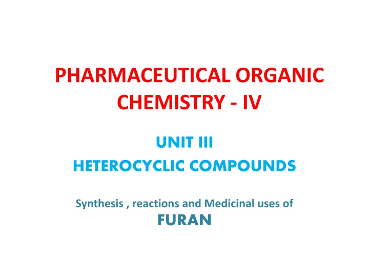 pharmaceutical organic chemistry iv