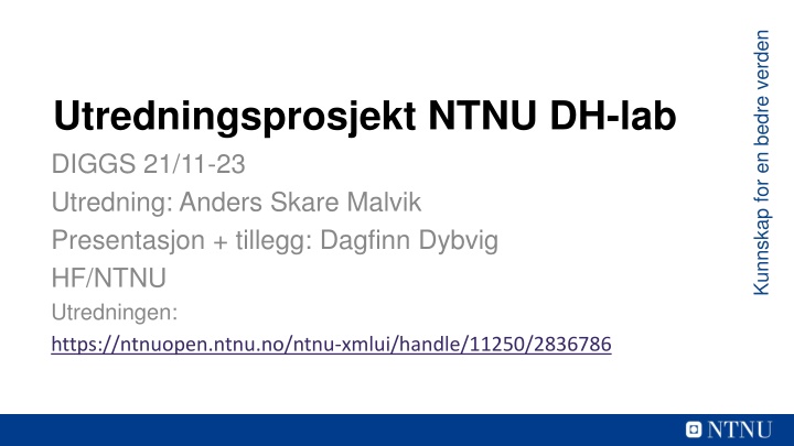 kunnskap for en bedre verden