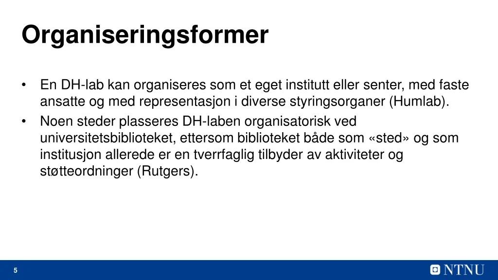 organiseringsformer