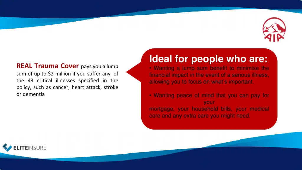 ideal for people who are wanting a lump
