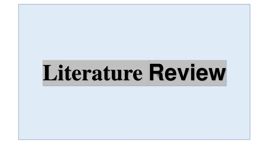 literature review