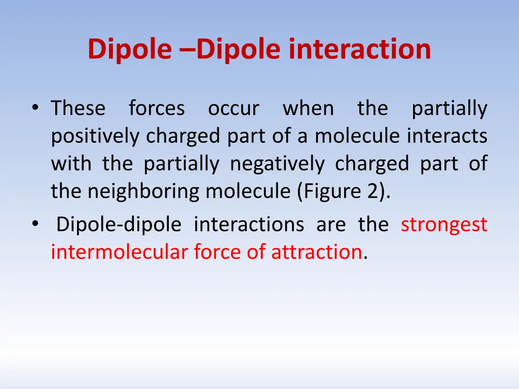 dipole dipole interaction