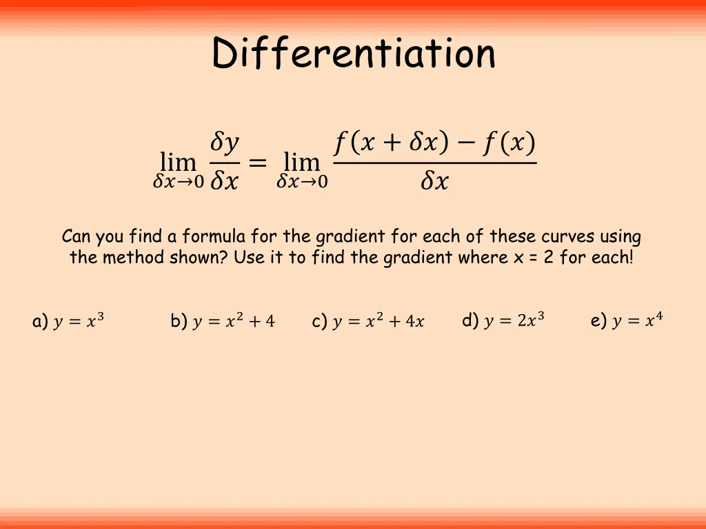 differentiation 7