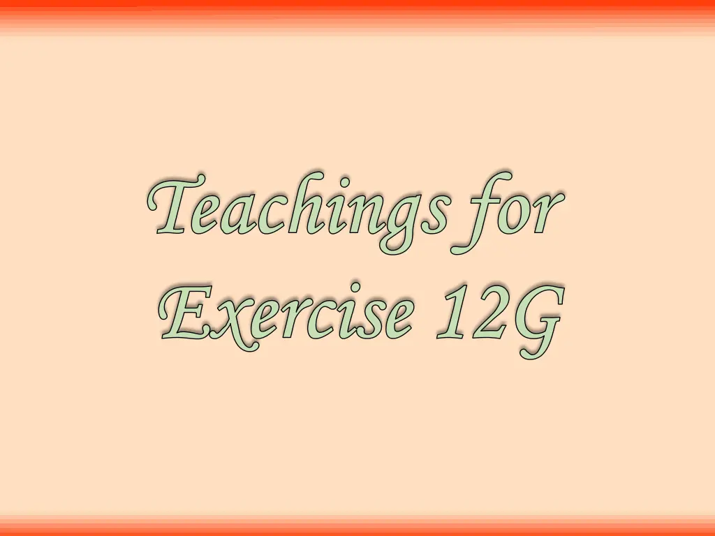 teachings for teachings for exercise 12g exercise