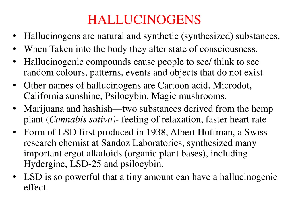hallucinogens