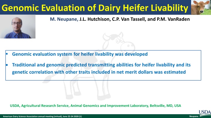 genomic evaluation of dairy heifer livability