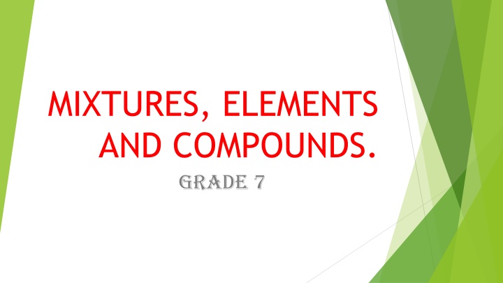 mixtures elements and compounds grade 7