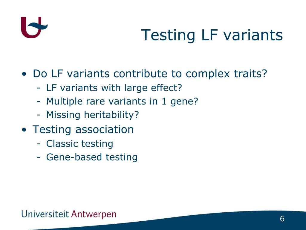 testing lf variants