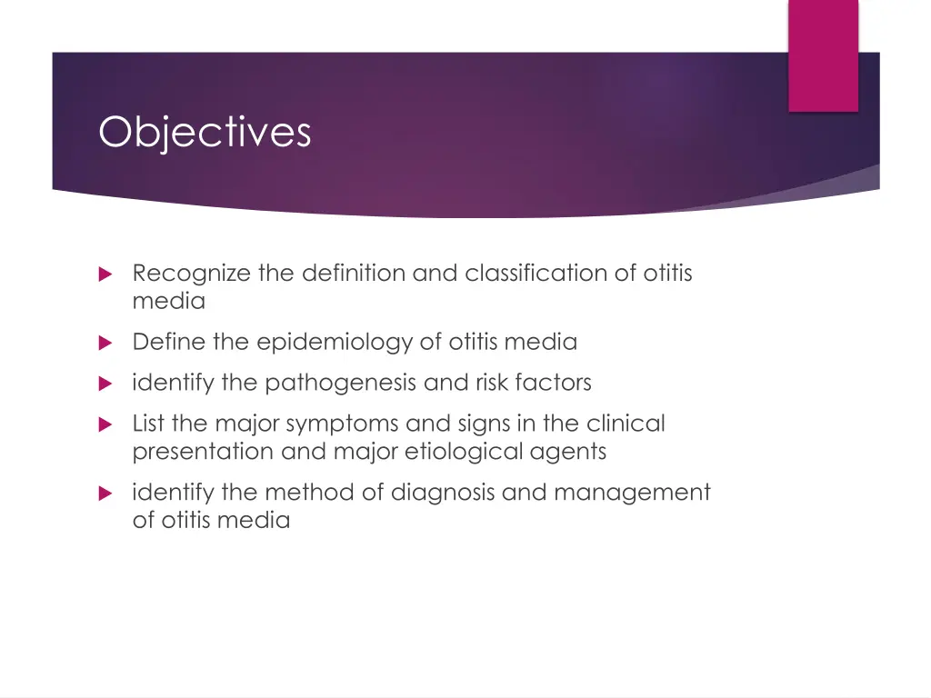 objectives