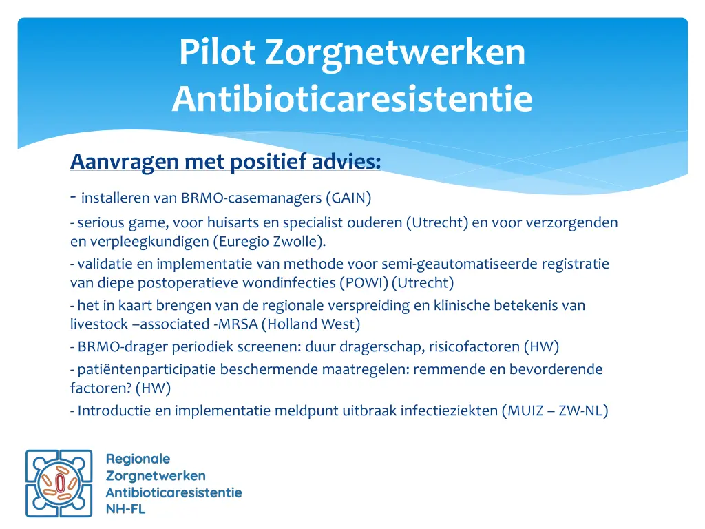 pilot zorgnetwerken antibioticaresistentie 12