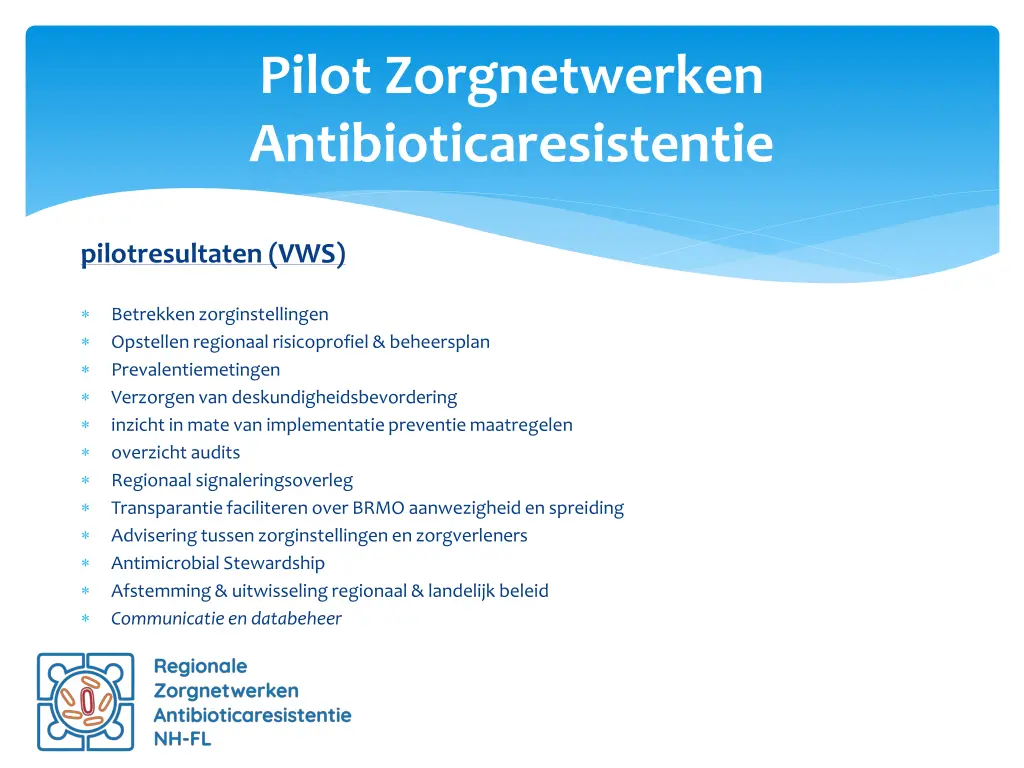 pilot zorgnetwerken antibioticaresistentie 6
