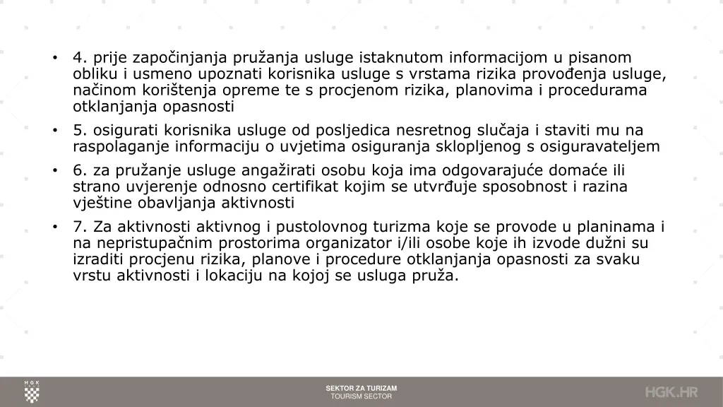 4 prije zapo injanja pru anja usluge istaknutom
