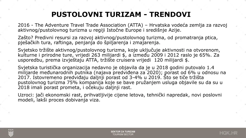 pustolovni turizam trendovi