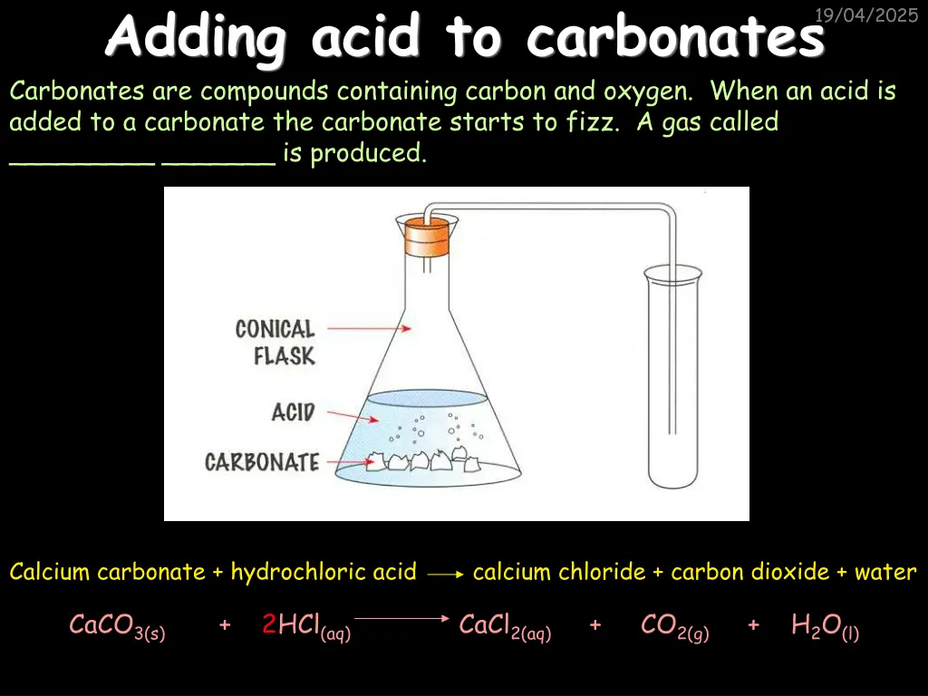 adding acid to carbonates carbonates