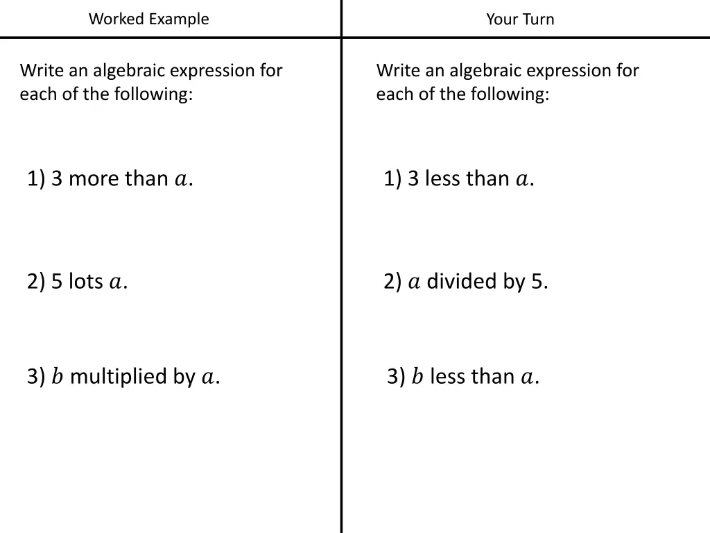 worked example